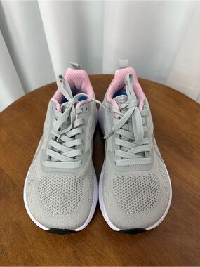 Bronax wide toe box Athletic Sneakers Light Gray with Pink EU 38 7.5